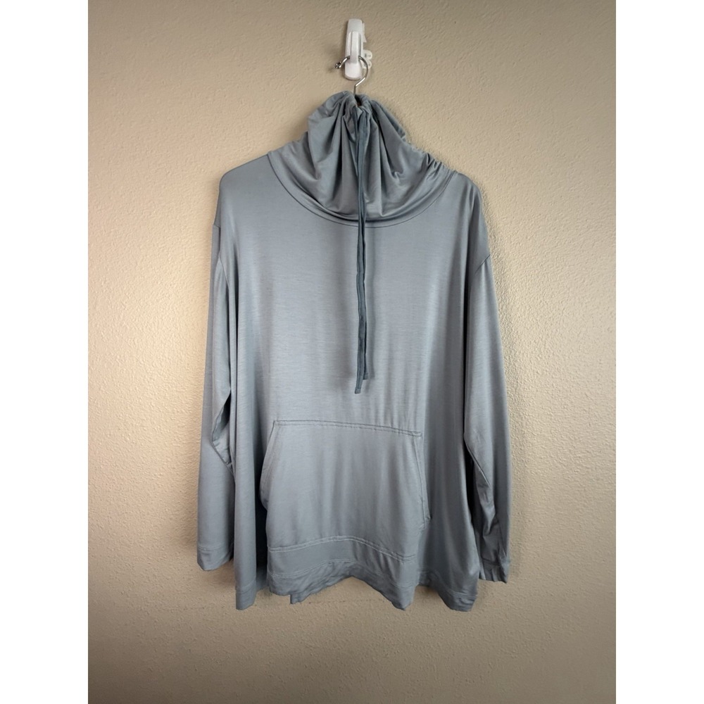 Emirates Airlines Unisex Gray L/XL Modal Adjustable Cowl Neck Lounge Travel Top